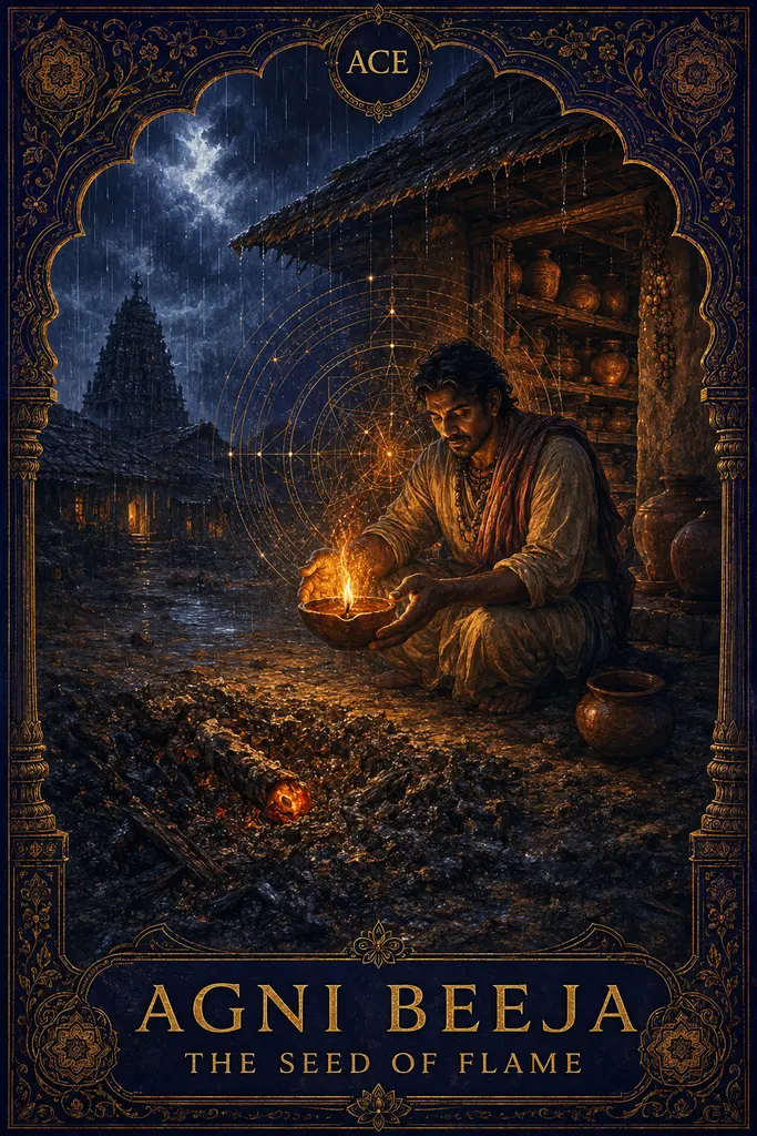 Agni Beeja, The Seed of Flame, Maya Jyoti Tarot card artwork