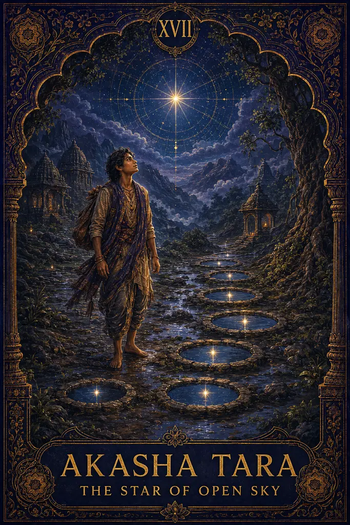 Akasha Tara, The Star of Open Sky, Maya Jyoti Tarot card artwork
