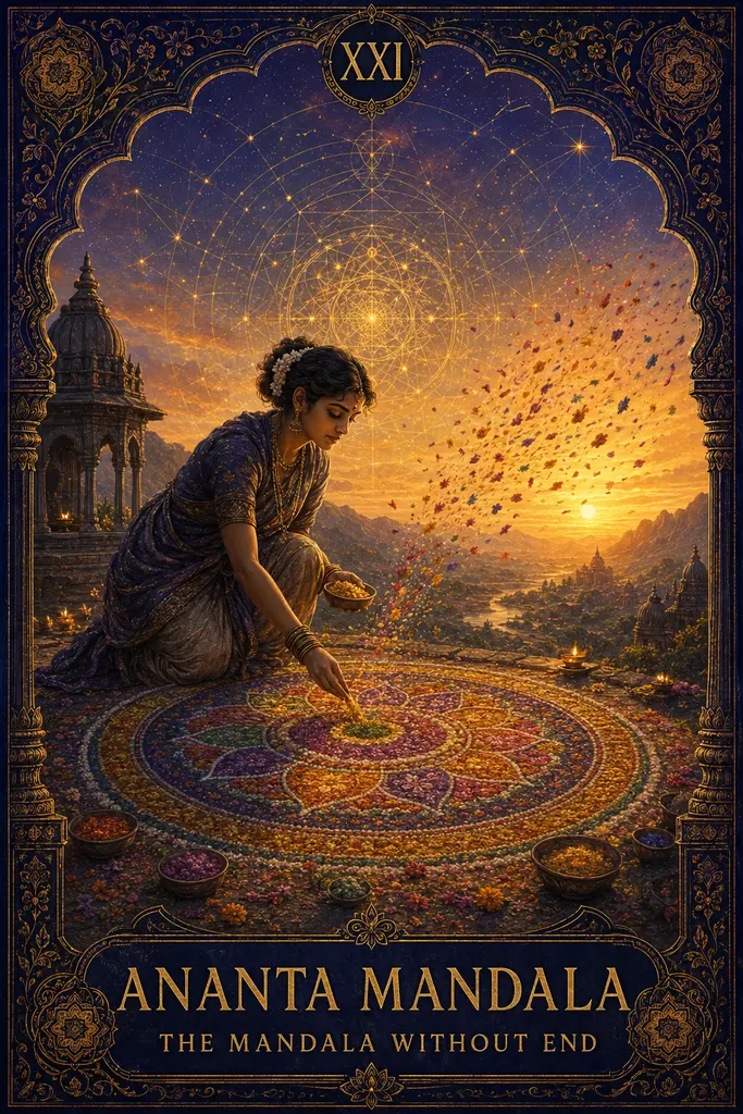 Ananta Mandala, The Mandala Without End, Maya Jyoti Tarot card artwork