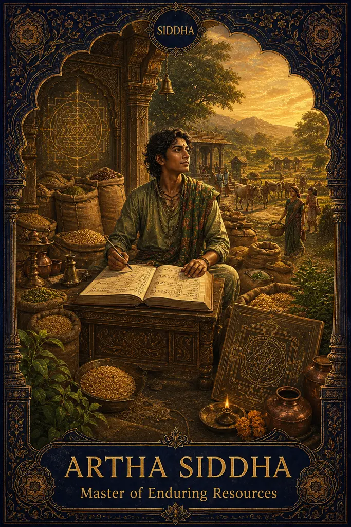 Artha Siddha, Master of Enduring Resources, Maya Jyoti Tarot card artwork