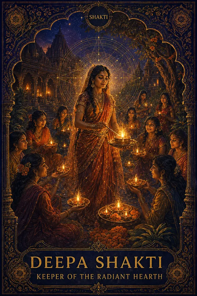 Deepa Shakti, Keeper of the Radiant Hearth, Maya Jyoti Tarot card artwork