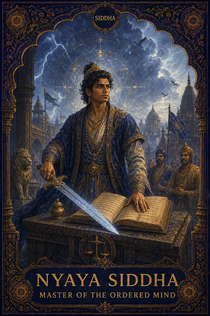 Nyaya Siddha, Master of the Ordered Mind, Maya Jyoti Tarot card artwork