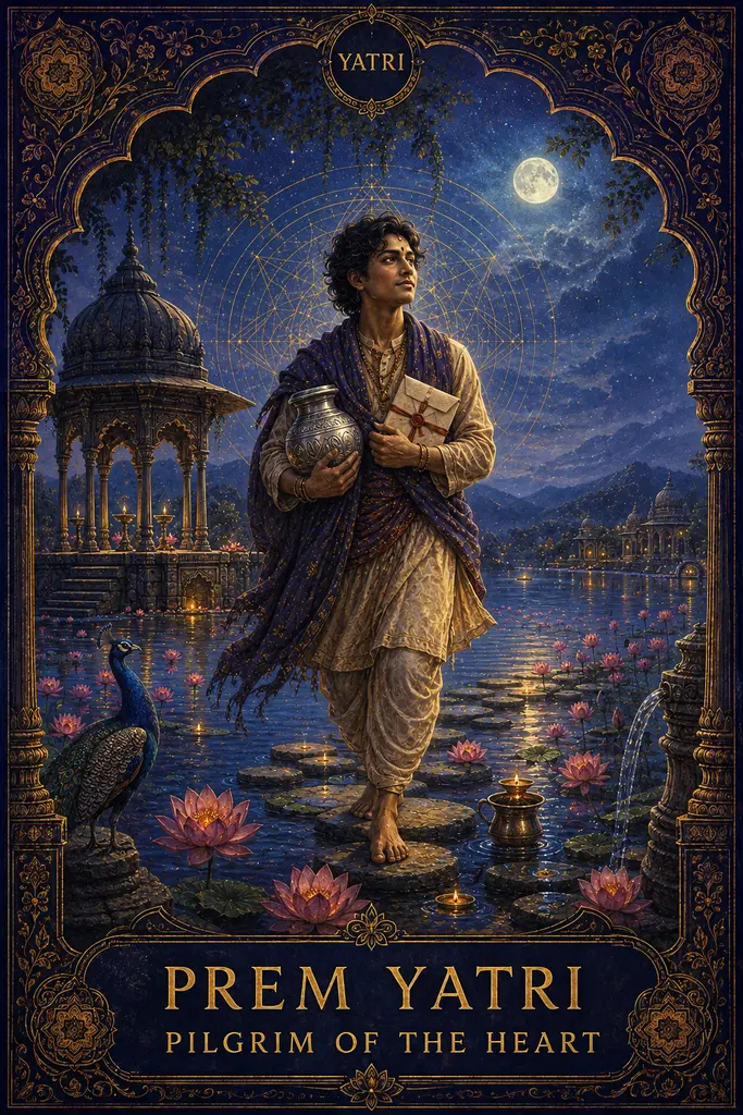 Prem Yatri, Pilgrim of the Heart, Maya Jyoti Tarot card artwork
