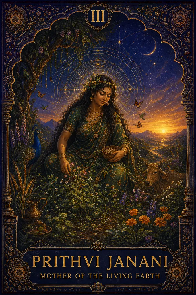 Prithvi Janani, Mother of the Living Earth, Maya Jyoti Tarot card artwork