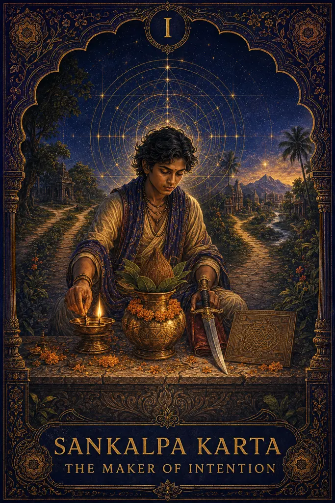 Sankalpa Karta, The Maker of Intention, Maya Jyoti Tarot card artwork