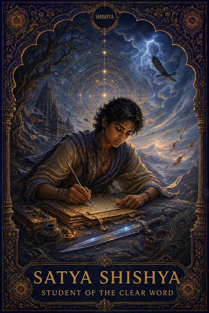 Satya Shishya, Student of the Clear Word, Maya Jyoti Tarot card artwork