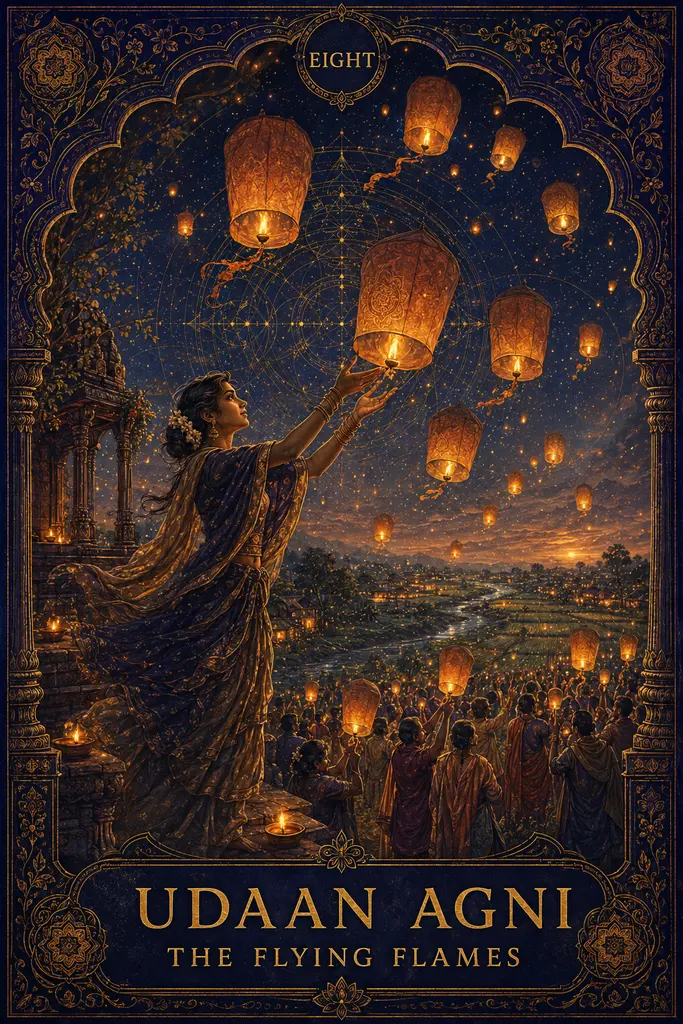 Udaan Agni, The Flying Flames, Maya Jyoti Tarot card artwork