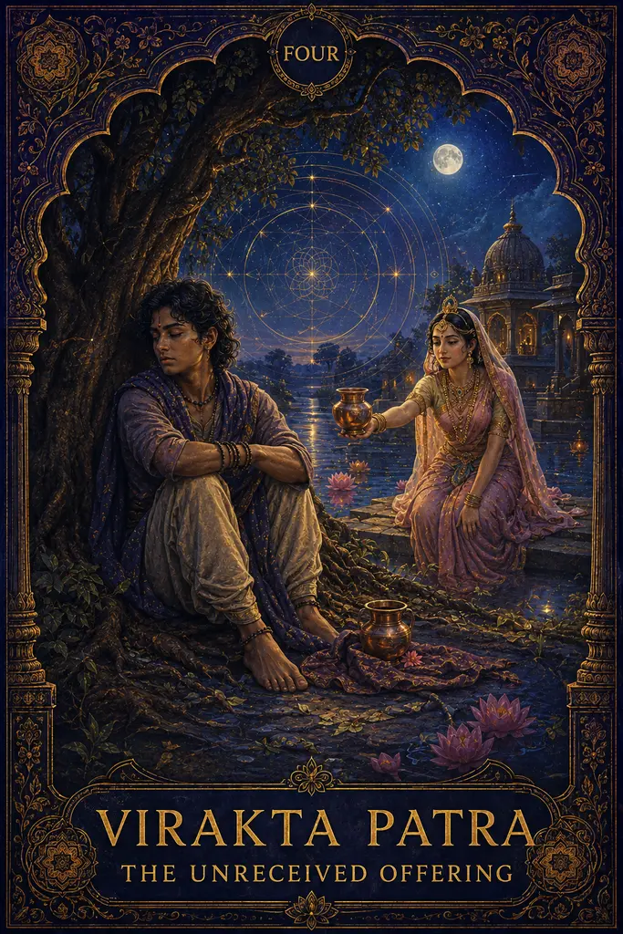 Virakta Patra, The Unreceived Offering, Maya Jyoti Tarot card artwork