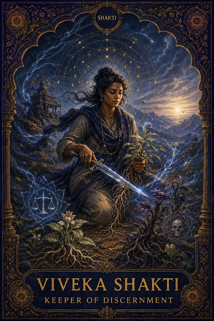 Viveka Shakti, Keeper of Discernment, Maya Jyoti Tarot card artwork