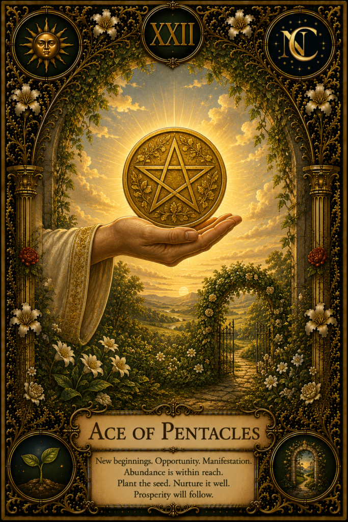 Ace of Pentacles Tarot Card
