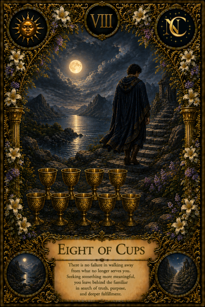 Eight of Cups Tarot Card