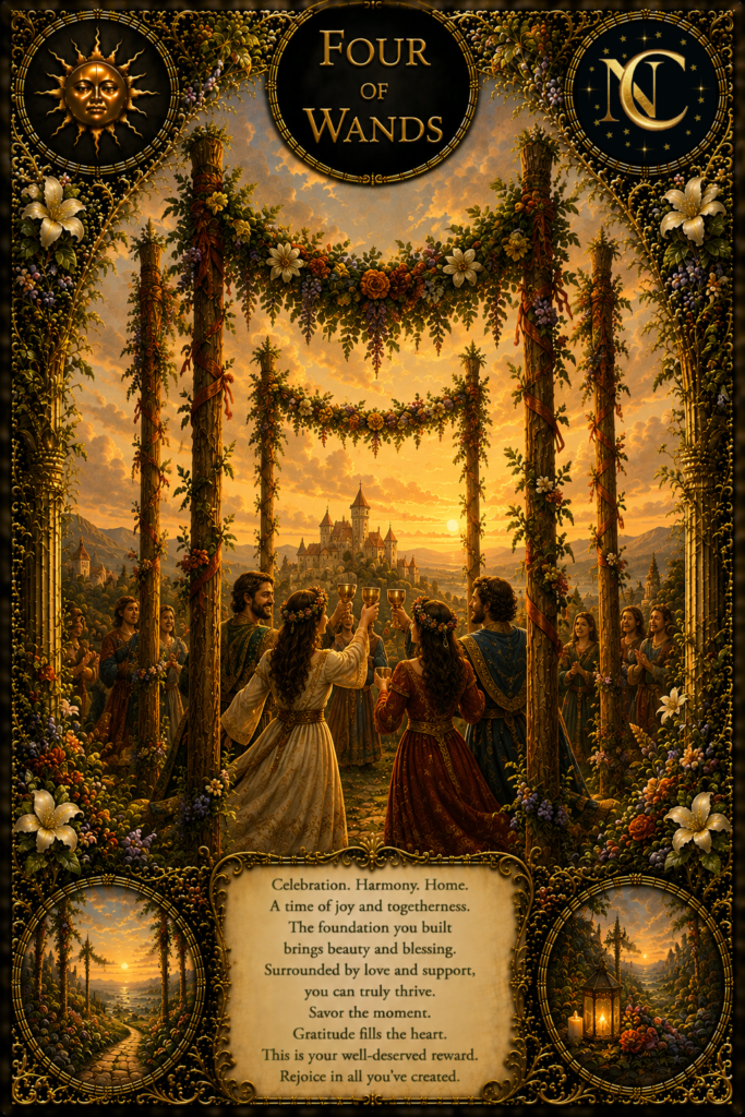Four of Wands Tarot Card