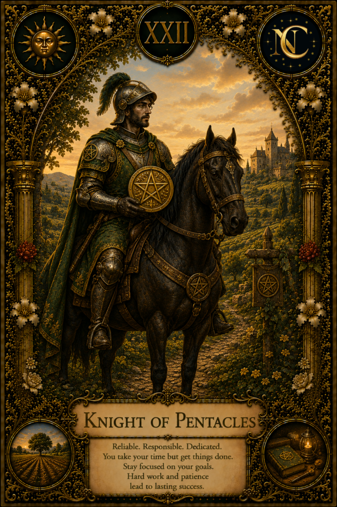 Knight of Pentacles Tarot Card