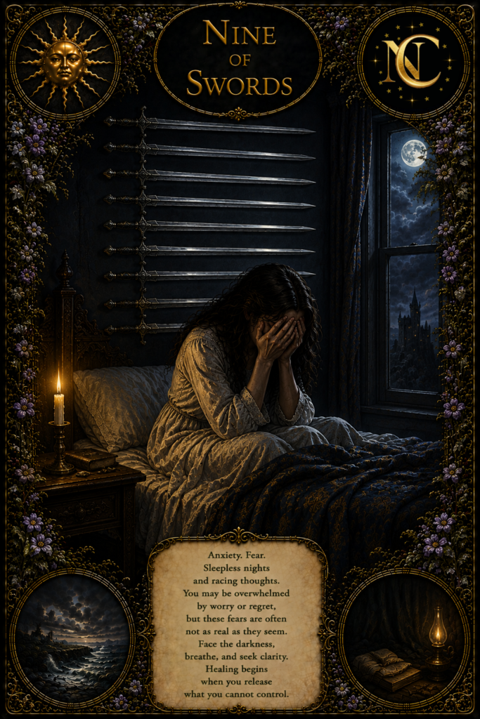 Nine of Swords Tarot Card