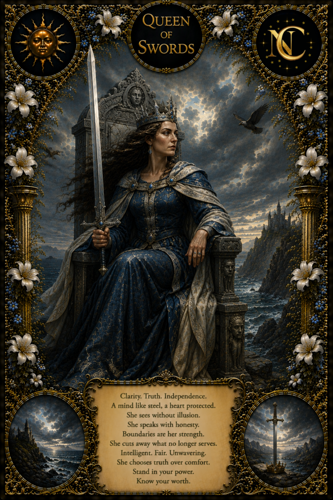 Queen of Swords Tarot Card