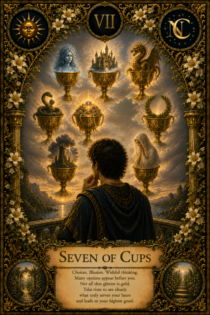 Seven of Cups Tarot Card