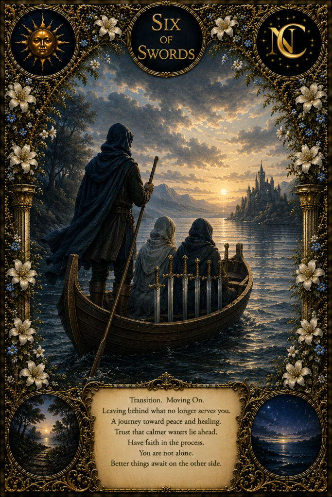 Six of Swords Tarot Card
