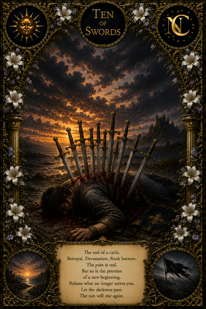 Ten of Swords Tarot Card
