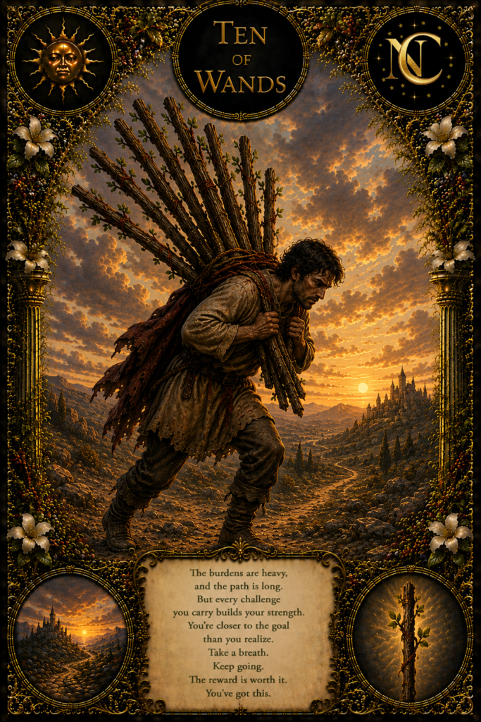Ten of Wands Tarot Card