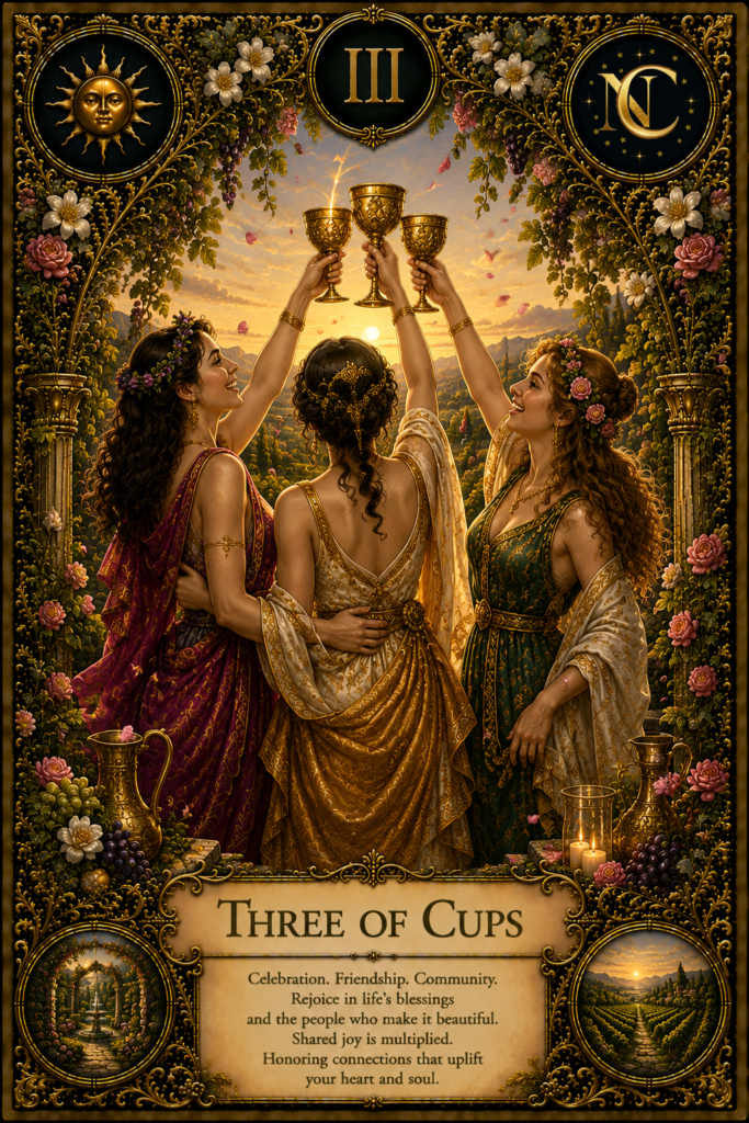 Three of Cups Tarot Card