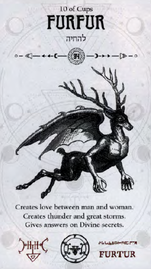 Furfur Occult Tarot card