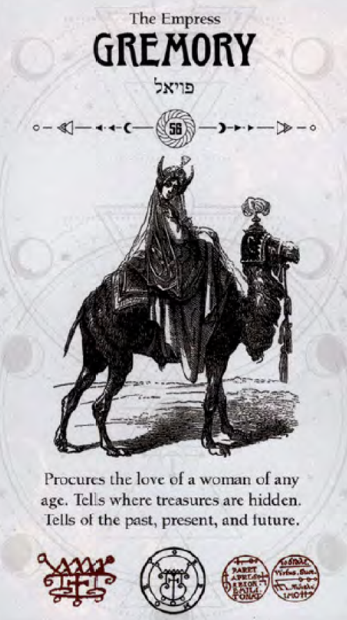 Gremory Occult Tarot card