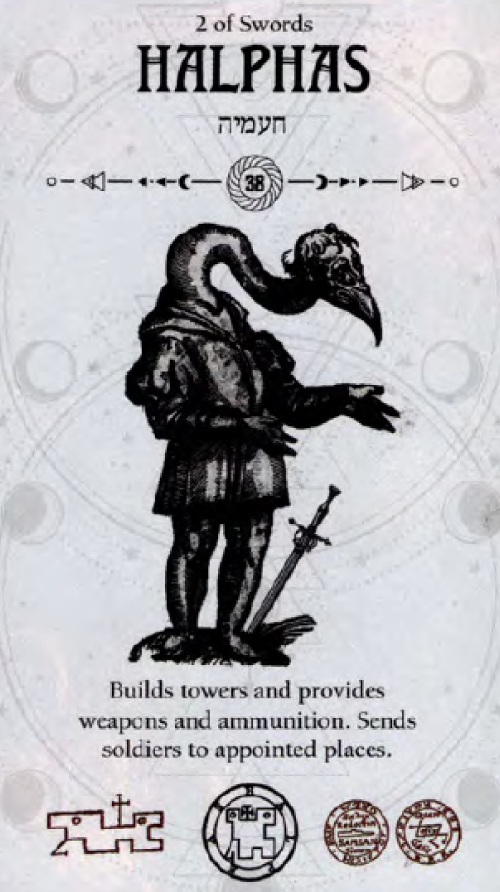 Halphas Occult Tarot card