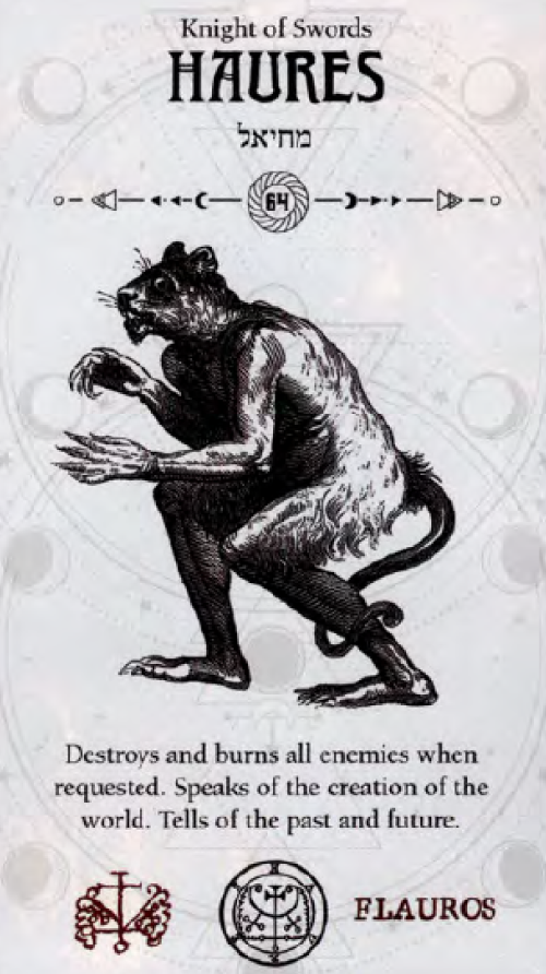 Haures Occult Tarot card