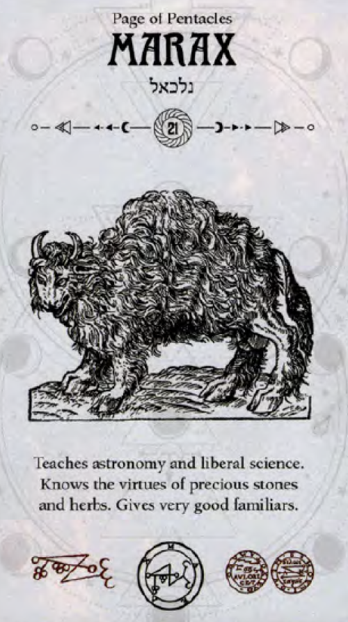 Marax Occult Tarot card