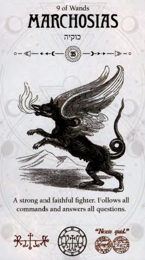 Marchosias Occult Tarot card
