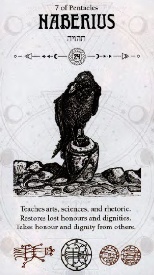 Naberius Occult Tarot card