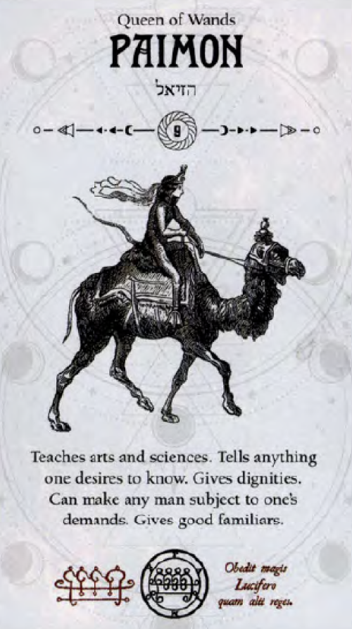 Paimon Occult Tarot card
