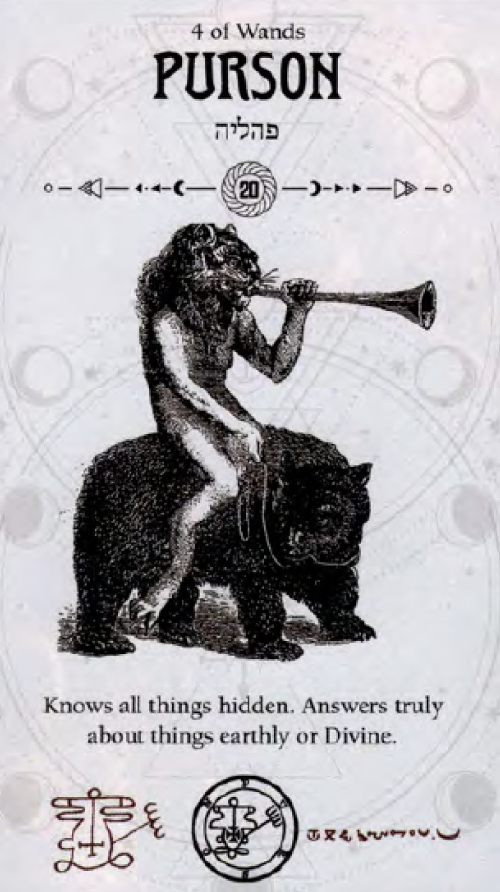 Purson Occult Tarot card