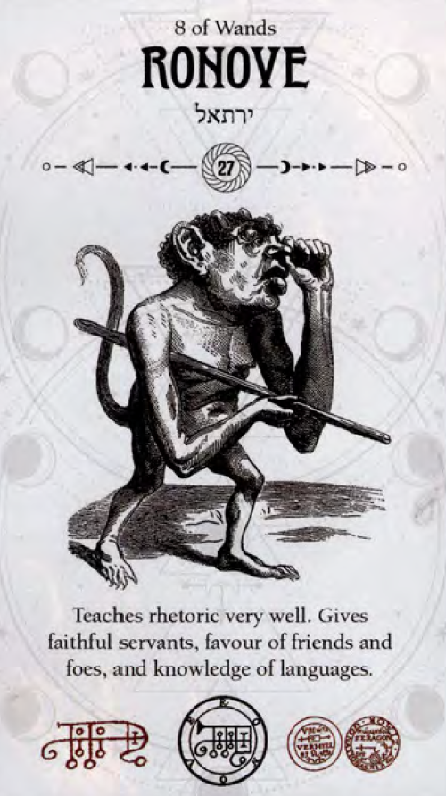 Ronove Occult Tarot card