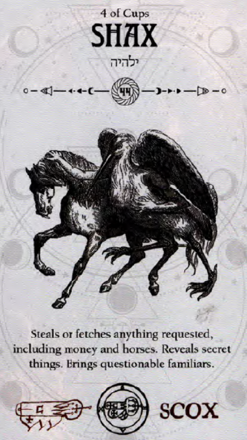 Shax Occult Tarot card