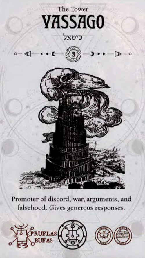 Vassago Occult Tarot card