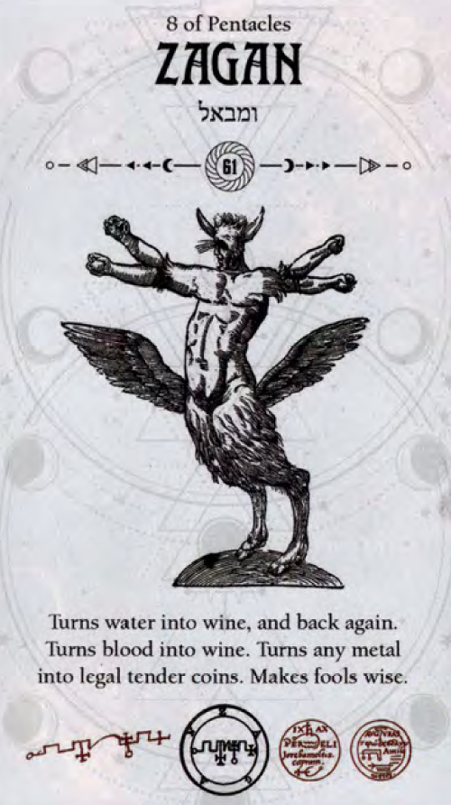 Zagan Occult Tarot card